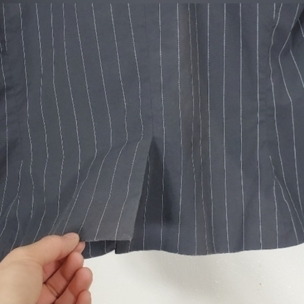 Short Blazer Cotton Striped Business Jacket Cabi Size 6 - Picture 4 of 5